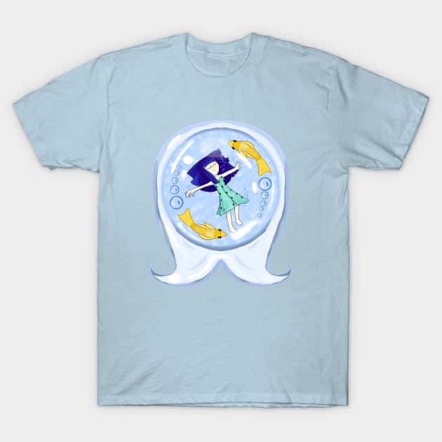 Lucid Dreaming Aquarium with Goldfish T-Shirt by VixenwithStripes